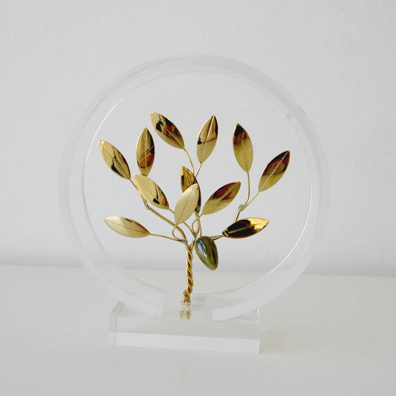 Olive Tree in Round Frame